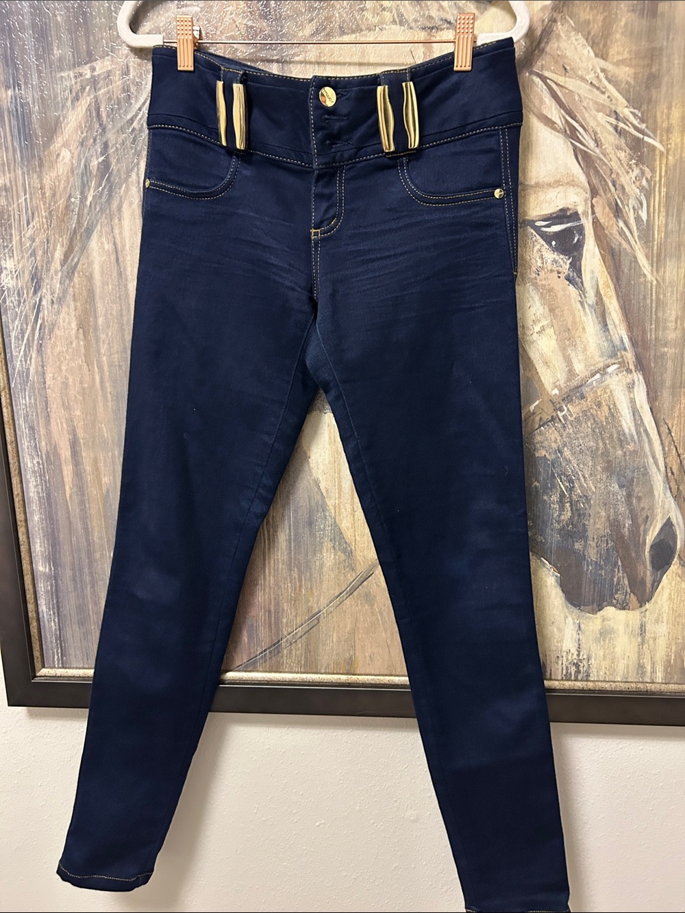 Slim Stretch Navy Skinny Jeans for Women sz 6